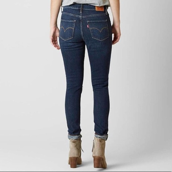 Levi Strauss 721 High Rise Skinny Destroyed Jeans Size 28 - Picture 4 of 10